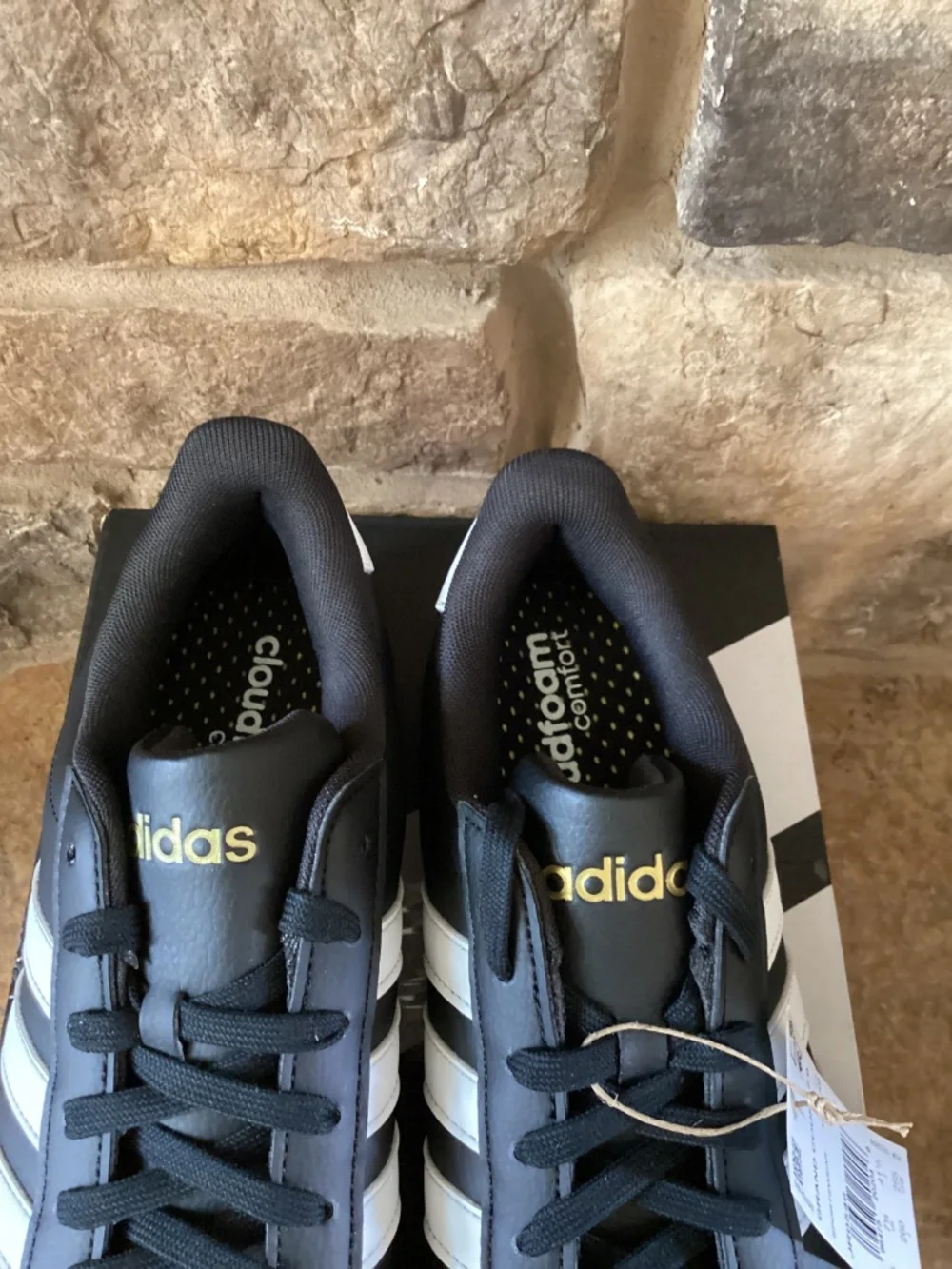 Adidas Grand Court 2.0 Men 8‎ Black Sneakers JR0546 New In Box